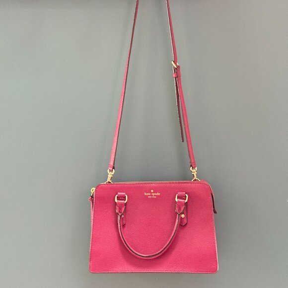 KATE SPADE New York Berry Pebbled Leather Satchel/Crossbody with Gold Hardware - Picture 4 of 16